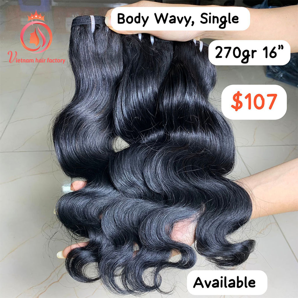 270g 16" Body wave Single drawn